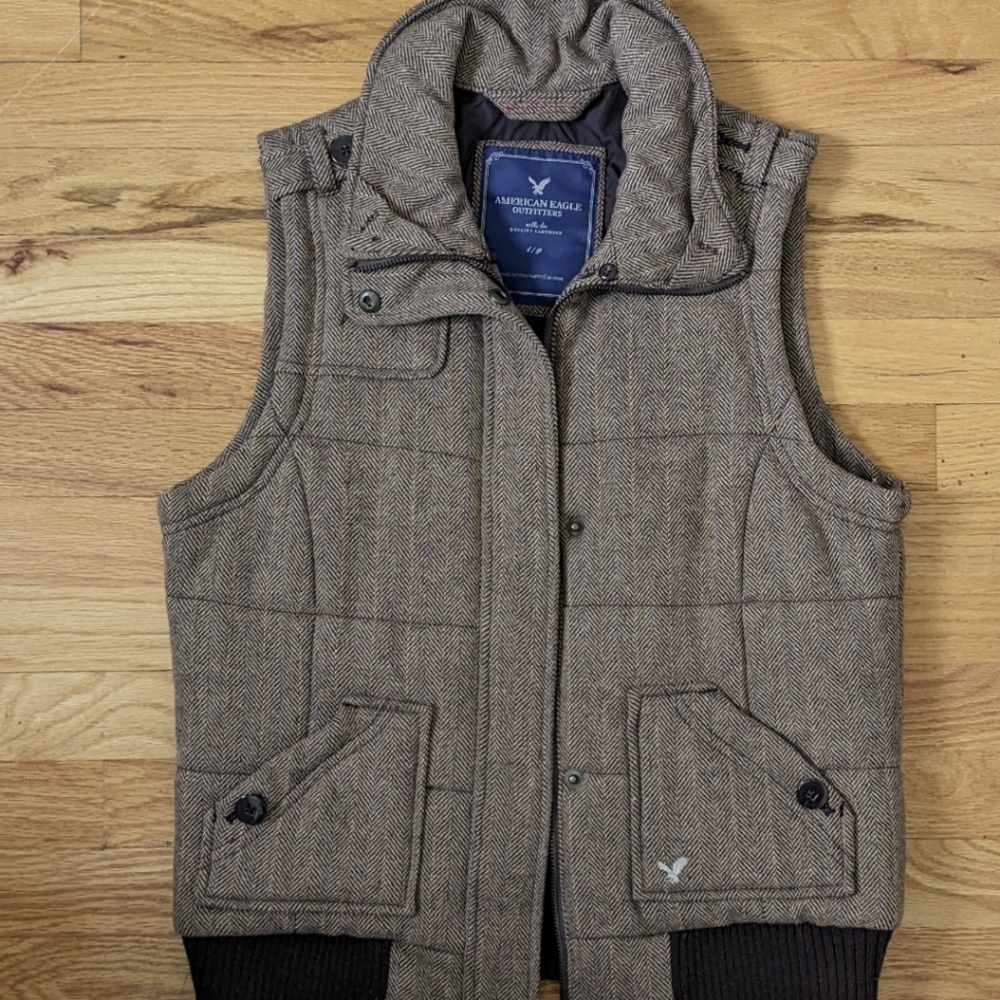 American Eagle Women's Large Brown Vest - Picture 1 of 8
